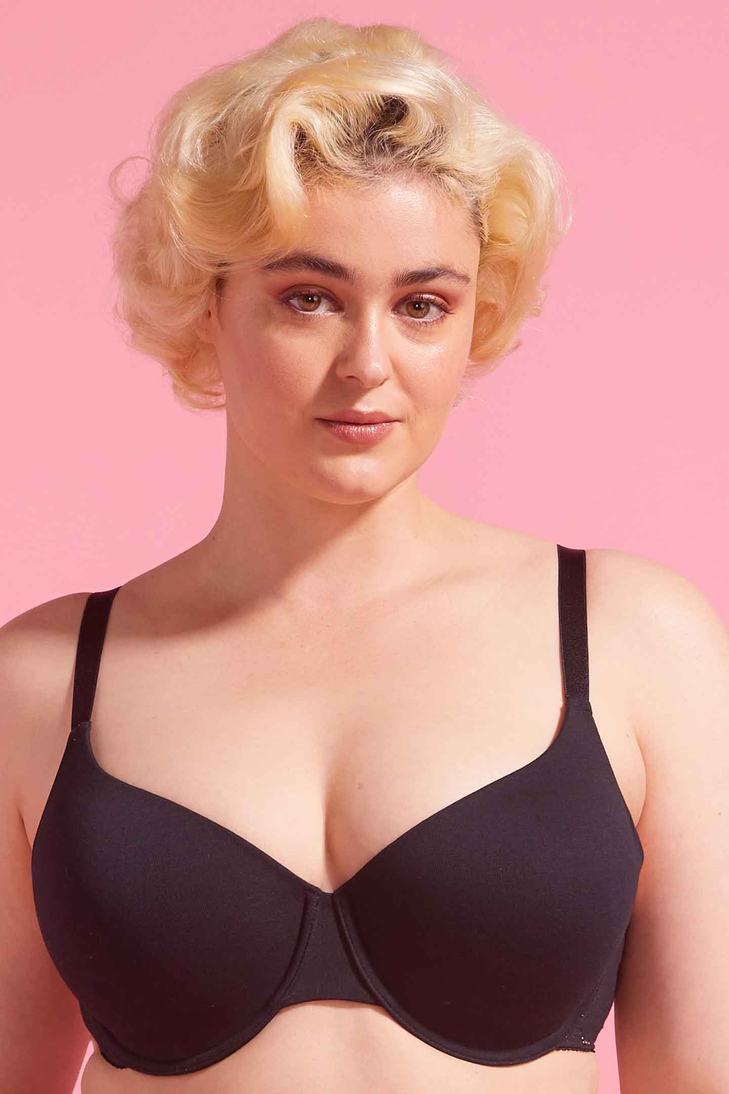 Lily Cotton T-Shirt Bra Black