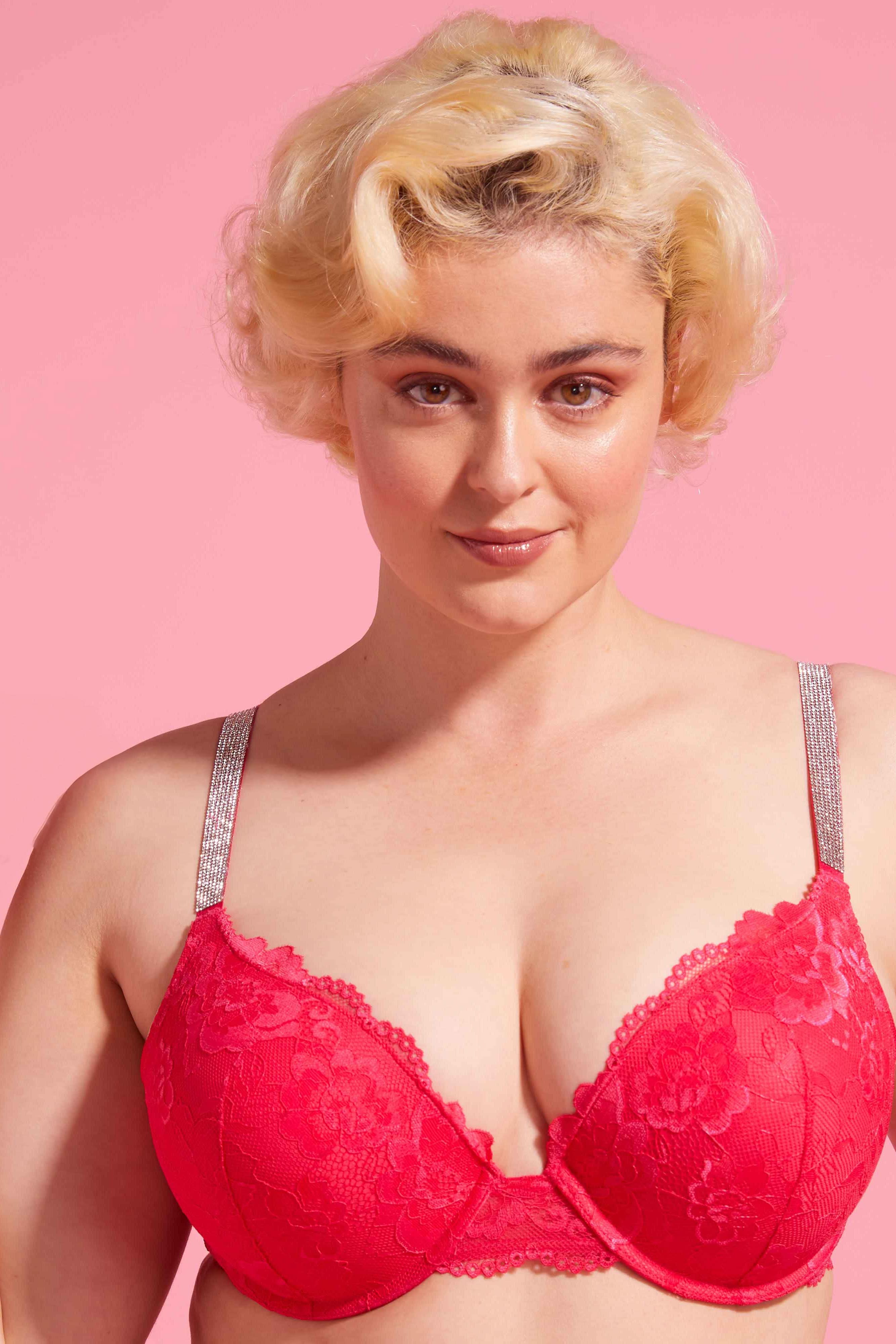 Vixen Lace Push-Up Bra Pink