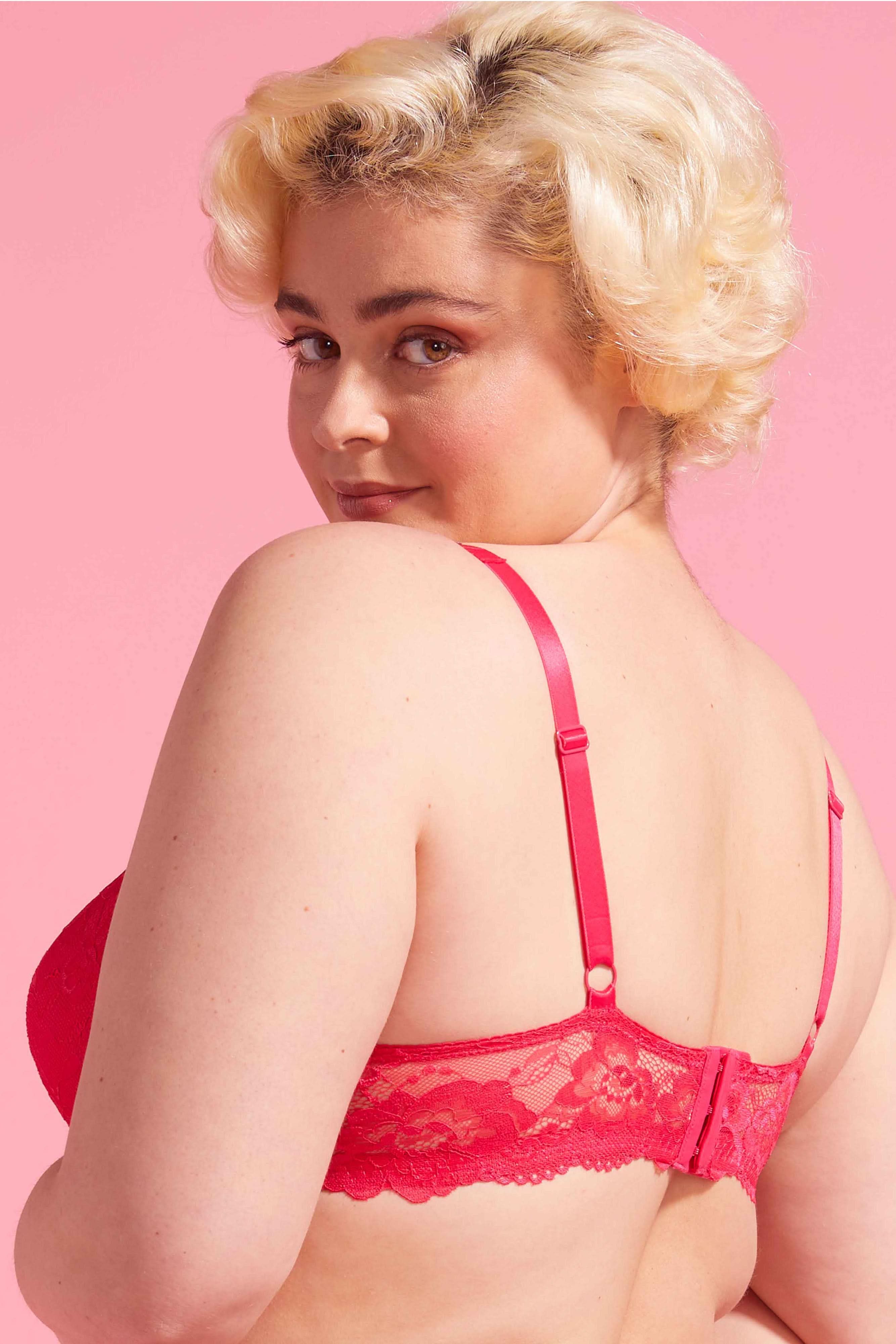 Vixen Lace Push-Up Bra Pink