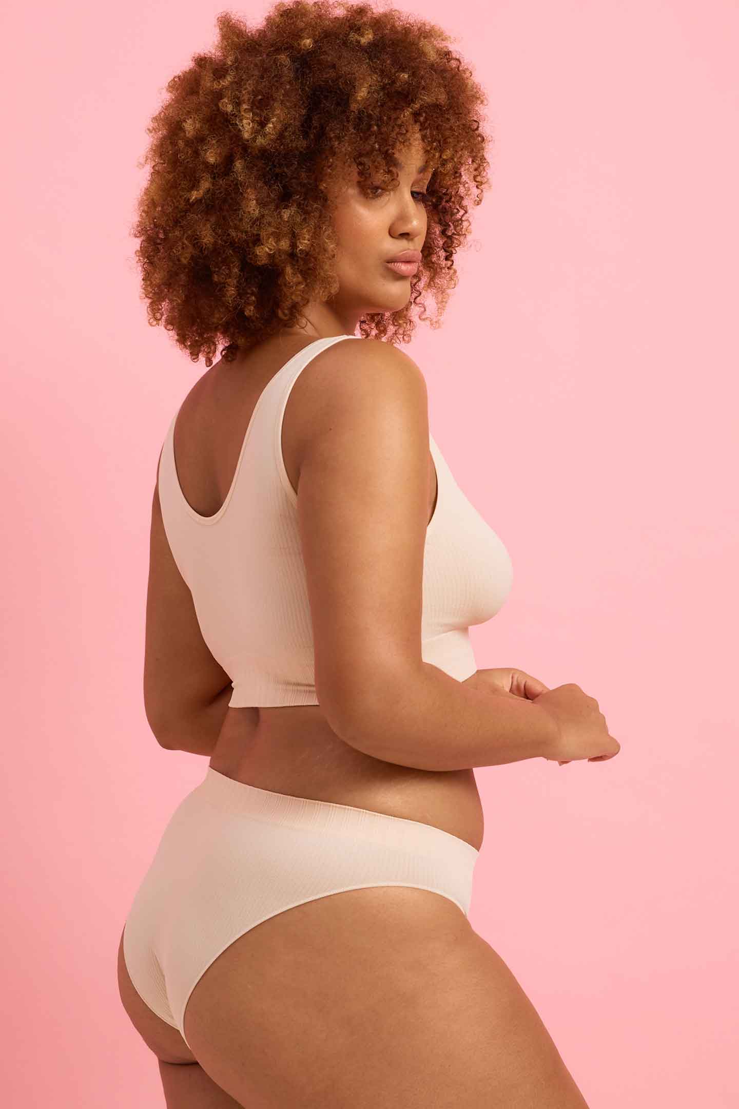 Ivy Ribbed Brazilian Taupe