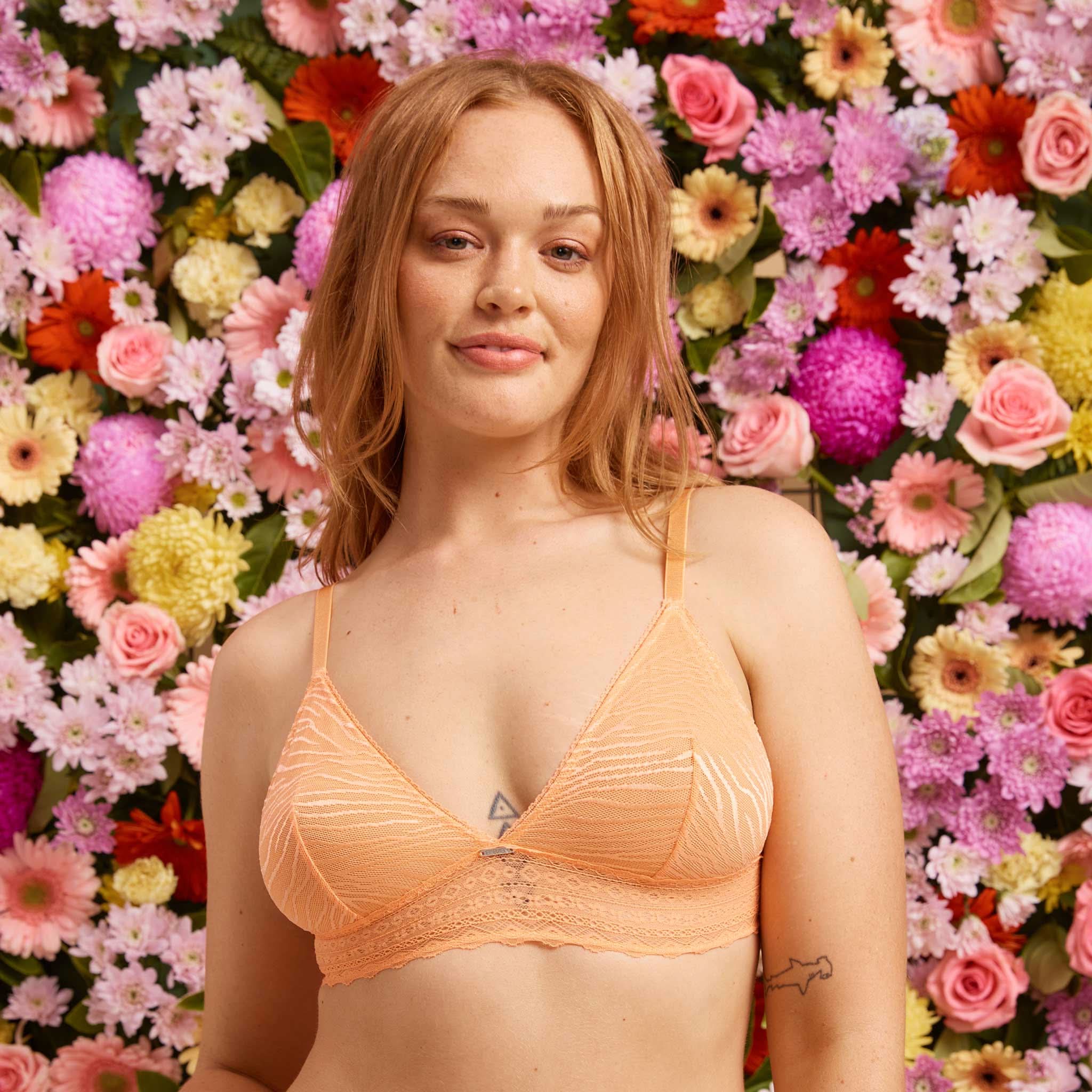 Luxe Lace Bralette Tangerine