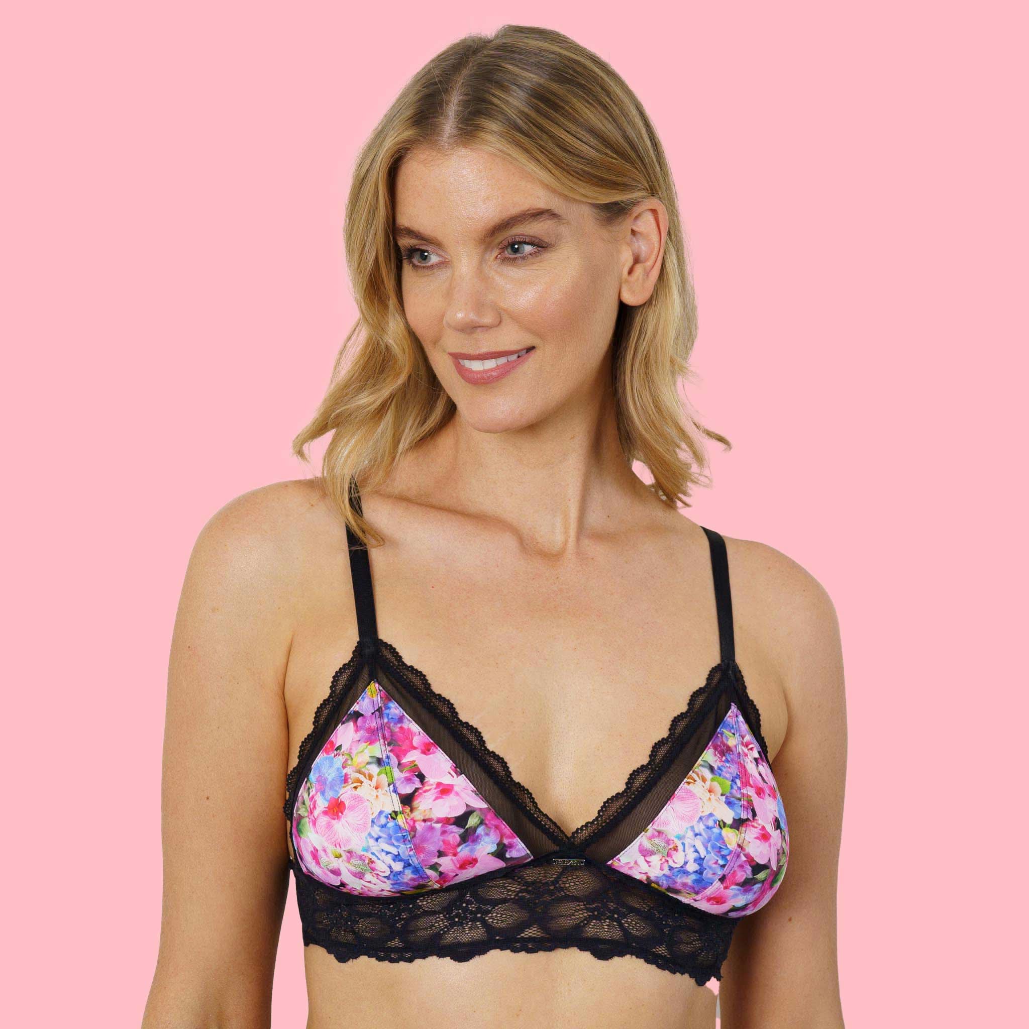 Chloe Microfiber Bralette Floral