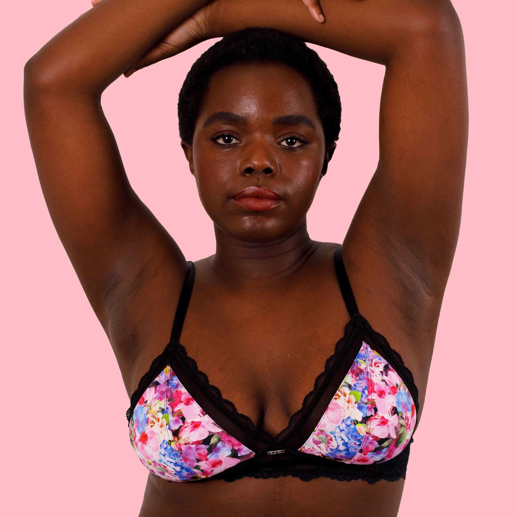 Chloe Microfiber Bralette Floral
