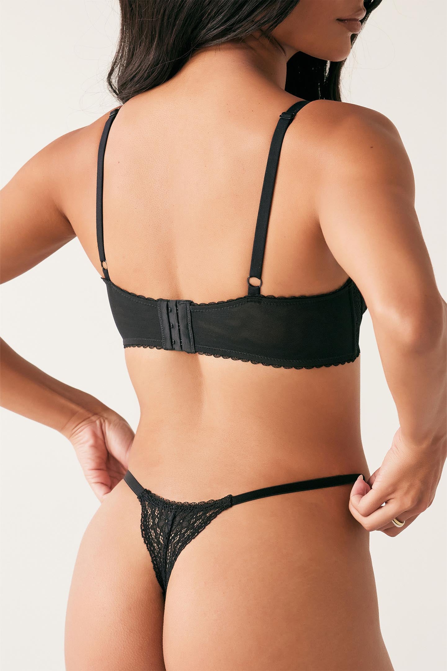 Giselle Lace Micro G-string Black