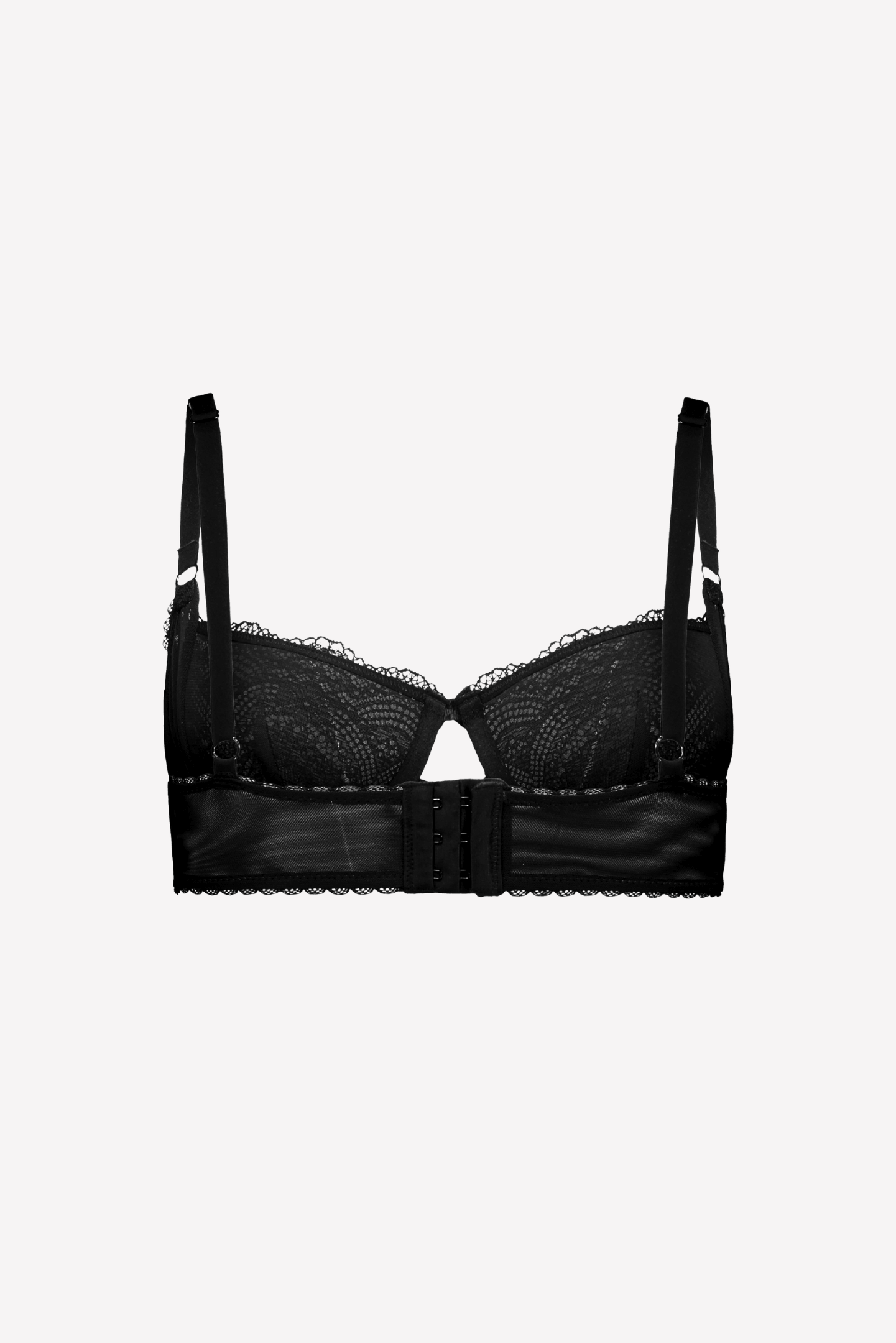 Giselle Lace Balconette Bra Black