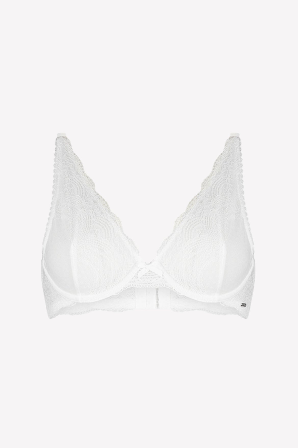 Giselle Lace Plunge Bra White
