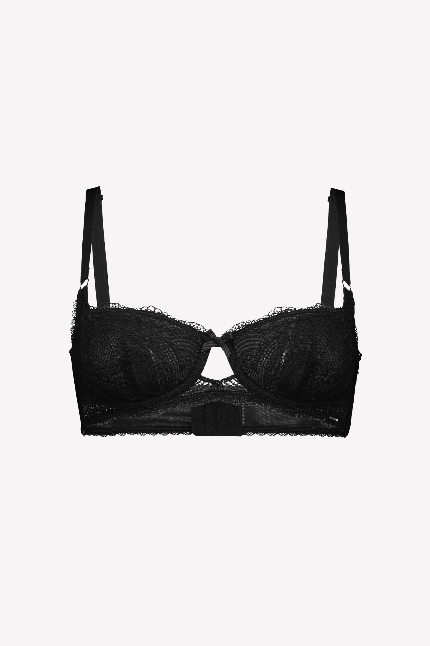 Giselle Lace Balconette Bra Black