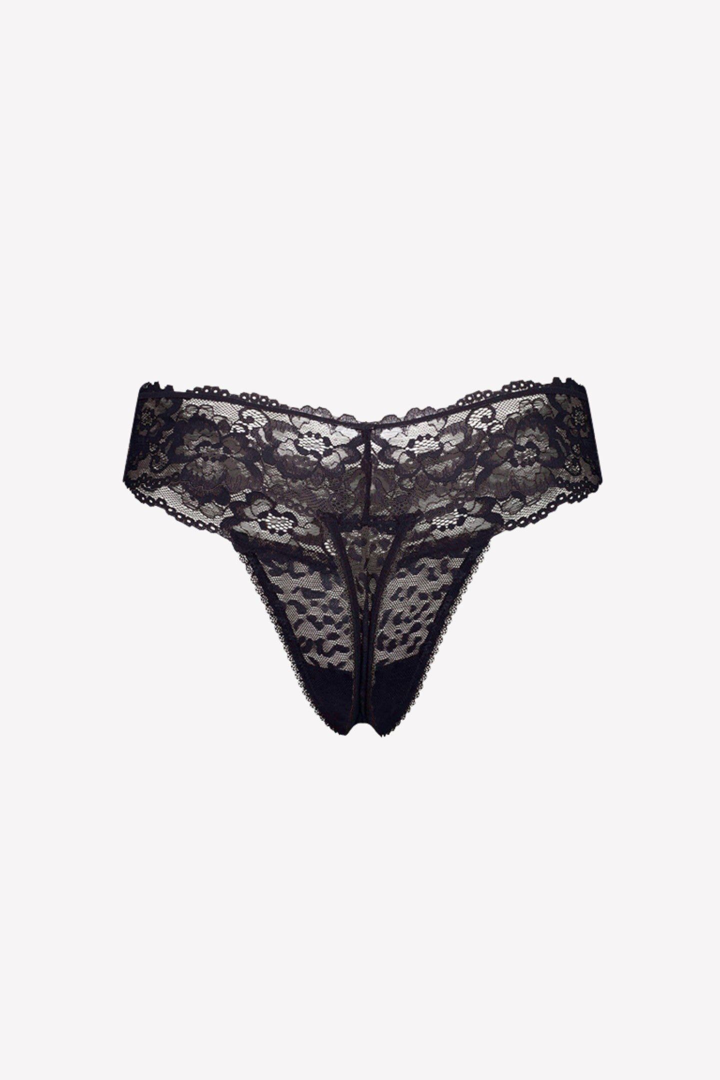 Ava Lace G-String Black