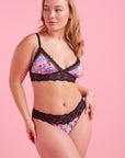 Chloe Microfibre & Lace Bikini