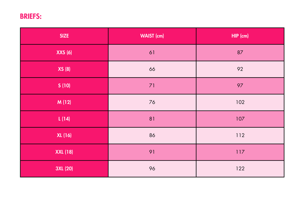 Find Your Perfect Fit Sizing Chart Eleven Intimates
