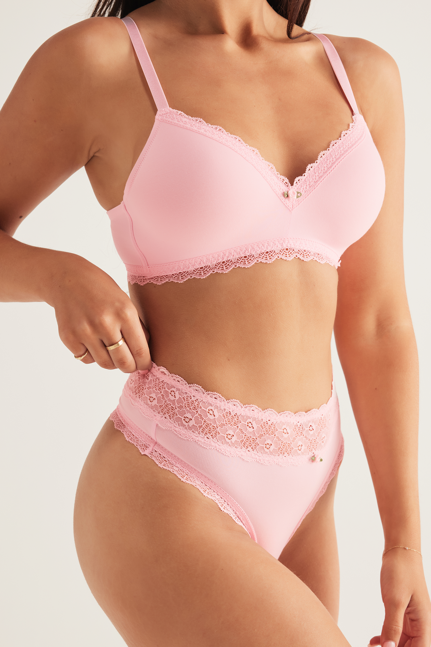Camilla Modal High Waist G-string Rose