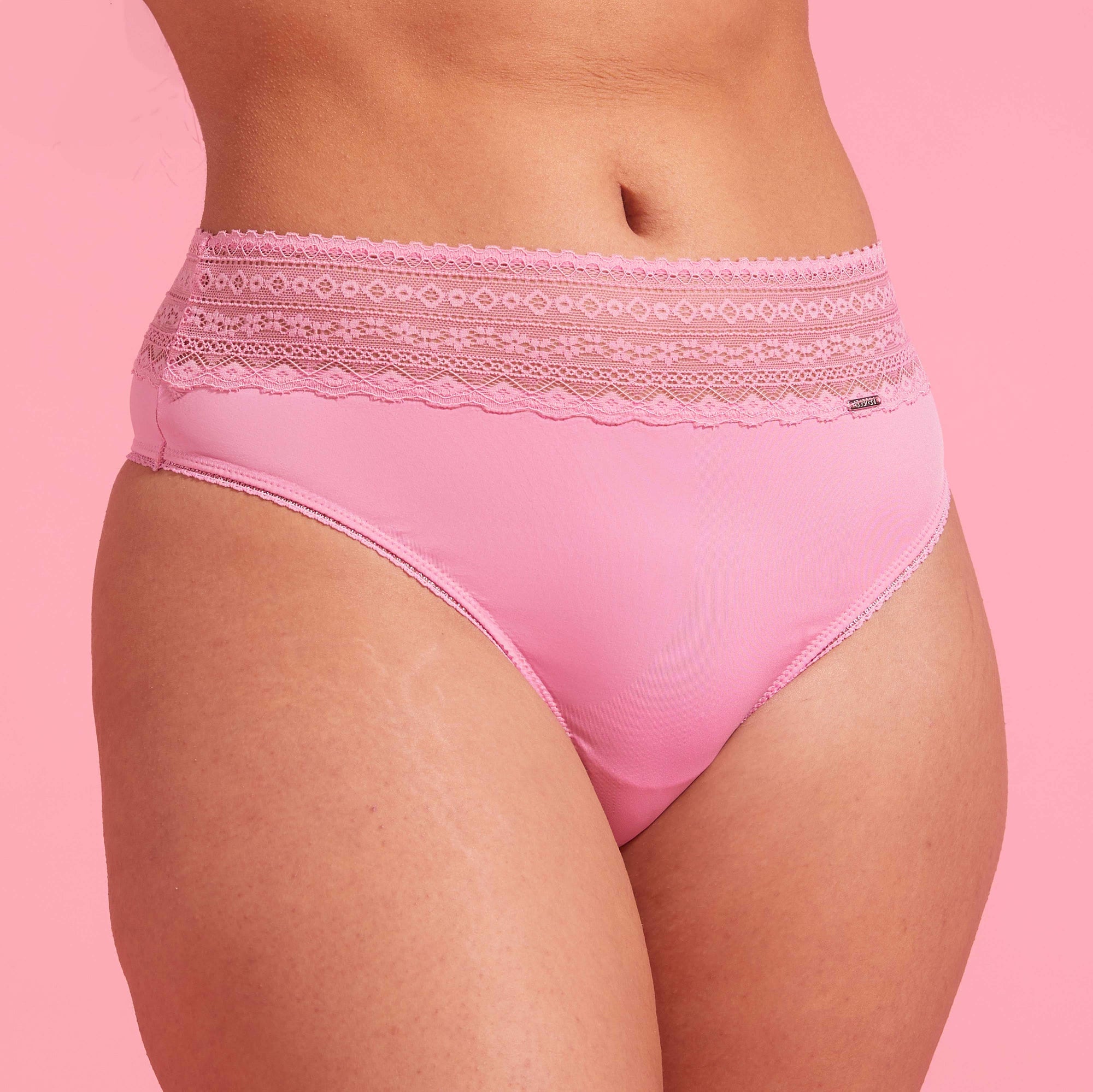 Luxe Microfiber High Waist G-String Pink