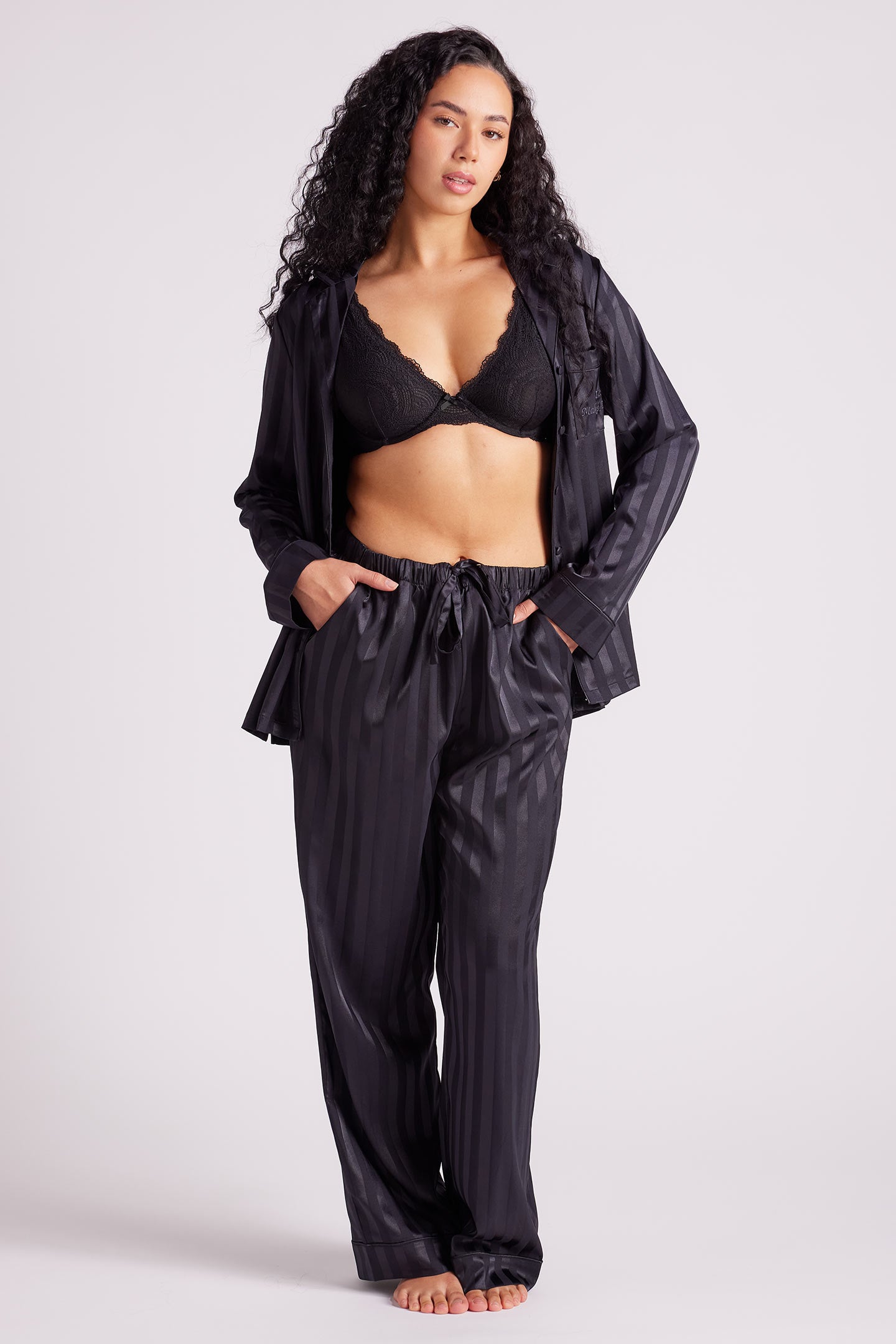 Valentina Satin Long Pyjama Set